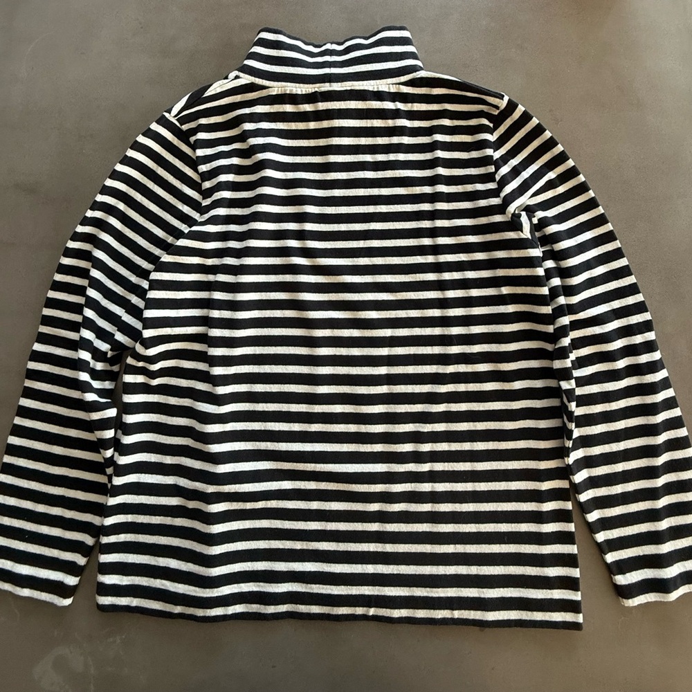 NWT J Crew Navy and White Striped Turtleneck Mariner Sweater - Size Small